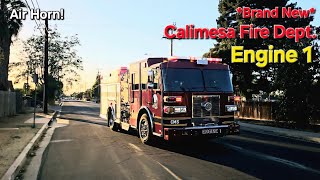 Air Horn New Calimesa Fire Dept Engine 1 Responding [upl. by Orapma]