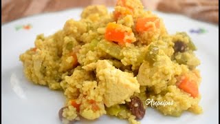 Receta casera de Cuscús Integral con Verduras y Pollo [upl. by Alletniuq]