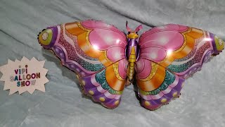 INFLATING BEAUTIFUL BUTTERFLY MYLAR BALLOON [upl. by Au239]