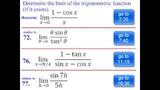 calc 13Limits Involving Trigonometry [upl. by Terrilyn]