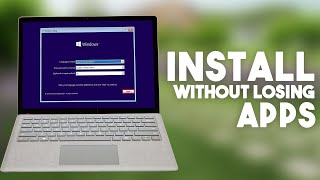 How to reinstall windows without losing apps and files Windows 10 [upl. by Suirred]