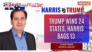 US Election Result 2024  Trump Wins 24 States Harris Bags 13  Trump Vs Harris  NewsX [upl. by Eylrahc253]