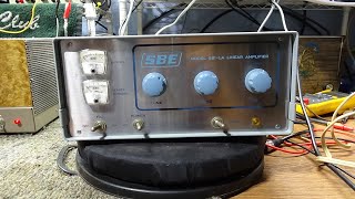 SBE SB1LA 6 sweep tube linear amplifier all dressed up on the bench [upl. by Keldah]