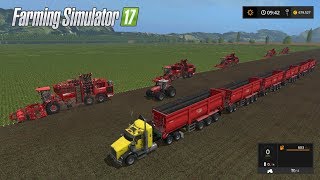 Farming Simulator 17  10 Cubyland Grandes Cosechas Remolacha  Tren de Carretera [upl. by Siuqaj412]