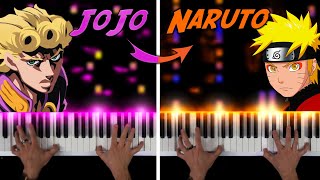 JoJo vs Naruto PIANO BATTLE [upl. by Nowtna474]