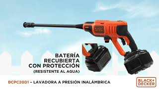 Lavadora a Presión 350 PSI Inalámbrica BCPC20D1 [upl. by Suirtemid949]