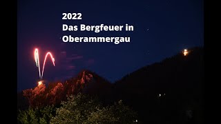 Bergfeuer Oberammergau 24082022  König Ludwig Feuer 2022 4K  Musik Klassisch modern [upl. by Anilehcim]