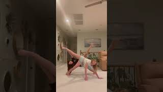 Two person yoga poses gym gymnastly gymlover flip gymnasty musicgenre musicstyle [upl. by Yared]