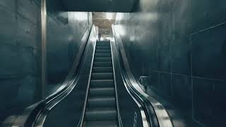 Sweden Stockholm Skanstull Subway Station 2X escalator [upl. by Zamir]