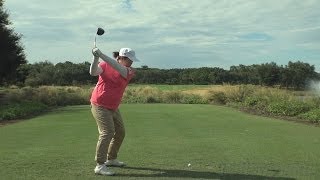 SHANSHAN FENG  DOWN THE LINE DRIVER GOLF SWING 2013  REG amp SLOW MOTION  1080p HD [upl. by Solakcin378]