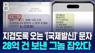 지겹도록 오는 국제발신 문자…28억 건 보낸 그놈 잡았다  SBS 8뉴스 [upl. by Croix]