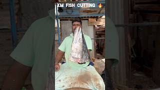 KASIMEDU 🔥 MINNAL RAJA KING SEER FISH HEAD CUTTING speedselvamcutting fishcutting shortfeed [upl. by Eittam]