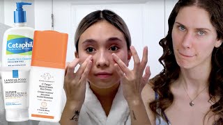 Esthetician Reacts To Nikis Eczema Dry Skin Night Routine  Go To Bed With Me [upl. by Kotta64]