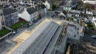 DRONE FOOTAGE SHOWCASING THE CONSTRUCTION OF A BLOCK OF FLATS [upl. by Atter]