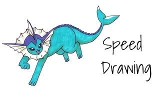 How to Draw Pokemon Vaporeon [upl. by Haroldson]