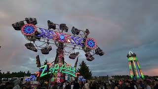 The Zipper amusement park ride with a Rainbow at the Saanich Fair near Victoria  BC [upl. by Eseenaj]