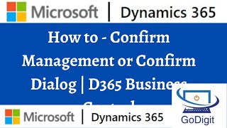 How to  Confirm Management or Confirm Dialog  D365 Business Central [upl. by Fabiola492]