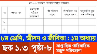 Jibon o Jibika Class 8 Chapter 1 Page 8  ৮ম শ্রেণির জীবন ও জীবিকা ১ম অধ্যায় ৮ পৃষ্ঠা  Courstika [upl. by Sasnett]