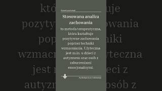 Co to jest stosowana analiza zachowania [upl. by Adliwa]