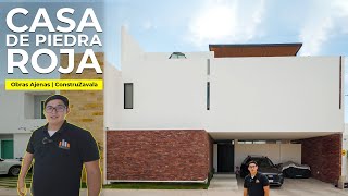 CASA INTROSPECTIVA de PIEDRA ROJA y VOLADOS  OBRAS AJENAS  ConstruZavala  Elipsis Arquitectos [upl. by Kolivas805]