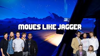 Moves Like Jagger  Maroon 5 Feat Christina Aguilera Lyrics [upl. by Orvas265]