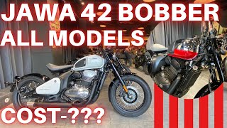 All 2024 Jawa 42 Bobber  All Models Top To Base  All Details Price Colours ​⁠DragRims [upl. by Nailimixam]