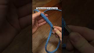 How to splice an eye  loop in braided rope in seconds Full version on my channel [upl. by Corri]