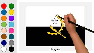 Flag of Angola  Africa [upl. by Swor]