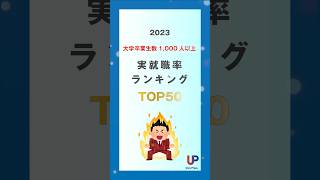 【大学通信】2023年実就職率ランキング卒業生数1000人以上 [upl. by Halli]