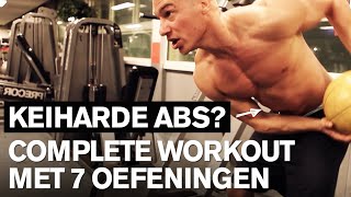 BUIK WORKOUT 7 buikspieroefeningen voor een gespierde buik [upl. by Yup]