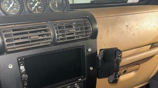 Jeep Tj cupphone holder install  Hooke road multifunction drink cup holder phone mount [upl. by Behrens]