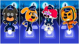 Police Officer 🌟 Sheriff Papillon 🌟 Sheriff Labrador ⚡ Tiles Hop EDM Rush [upl. by Harlamert]