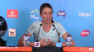 Johanna Konta Press Conference Final  Apia International Sydney 2017 [upl. by Anaitak]