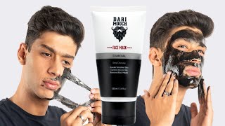 How to use dari mooch face mask  Charcoal face mask for Men for oily skin amp pimples [upl. by Teirtza]