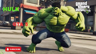 Becoming HULK in GTA 5 Grand Theft Auto  Gameplay [upl. by Euh]