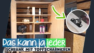 Passgenauer Schrank selber bauen aus Multiplex mit Topfscharnieren  DIY [upl. by Kuster]