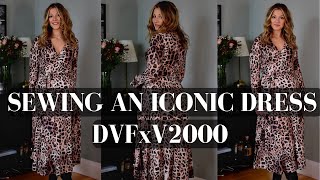 V2000 Diane Von Furstenberg Wrap Dress Sew Along Sewing the iconic designer sewing pattern [upl. by Sikes]