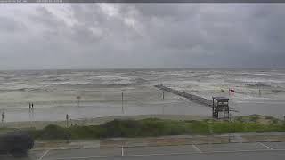 Surf Cam South Timelapse During Hurricane Hanna [upl. by Drape]