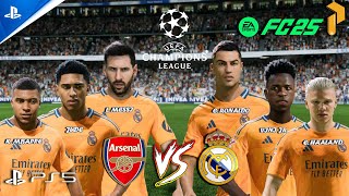 FC 25  MESSI RONALDO HAALAND  ALL STARS TOGETHER  ARSENAL VS REAL MADRID  PS5™ SLIM [upl. by Eeb]