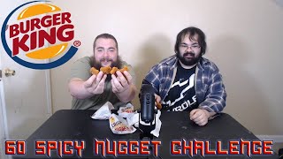 Burger King 60 Spicy Nugget No Drink Challenge [upl. by Noir273]