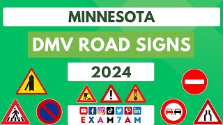 MINNESOTA DMV ROAD SIGN WRITTEN TEST  LEARN ROAD SIGNS IN 2024  PASS YOUR DMV WRITTEN EXAM [upl. by Arlon]