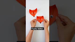 Fuchs aus Papier falten basteln diy bastelnmitpapier origamitutorial [upl. by Allit]