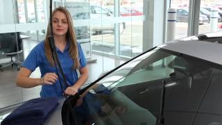 Volkswagen HowTo  Replacing Windshield Wipers [upl. by Nilyak497]