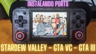 RG35XX H  Instalando Ports  Stardew Valley  GTA VC  GTA III [upl. by Hulton]