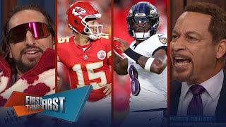 Chiefs defeat Ravens Lamar Jackson falls short Were the Chiefs lucky  NFL  FIRST THINGS FIRST [upl. by Juetta]