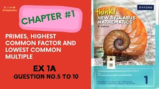 Exercise 1A Question 5 to 10 Oxford Think New Syllabus Mathematics 8th Edition D1 Class 6 [upl. by Raveaux]