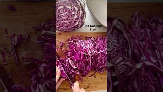 RED CABBAGE SLAW 💜 saladrecipe cabbage summersalads [upl. by Nedloh]