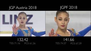 Alena Kostornaia FS  Romeo amp Juliet  JGP Austria vs JGPF [upl. by Lemmie9]