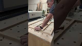 Glueing a front frame up with Hoffmanns cabinetmaker cabinetdesign woodworking shorts cabinet [upl. by Elison]