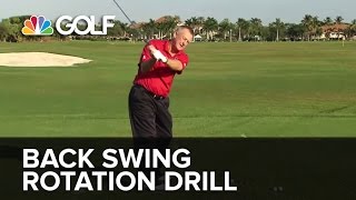 Backswing Rotation Drill  SwingFix  Golf Channel [upl. by Wallack230]